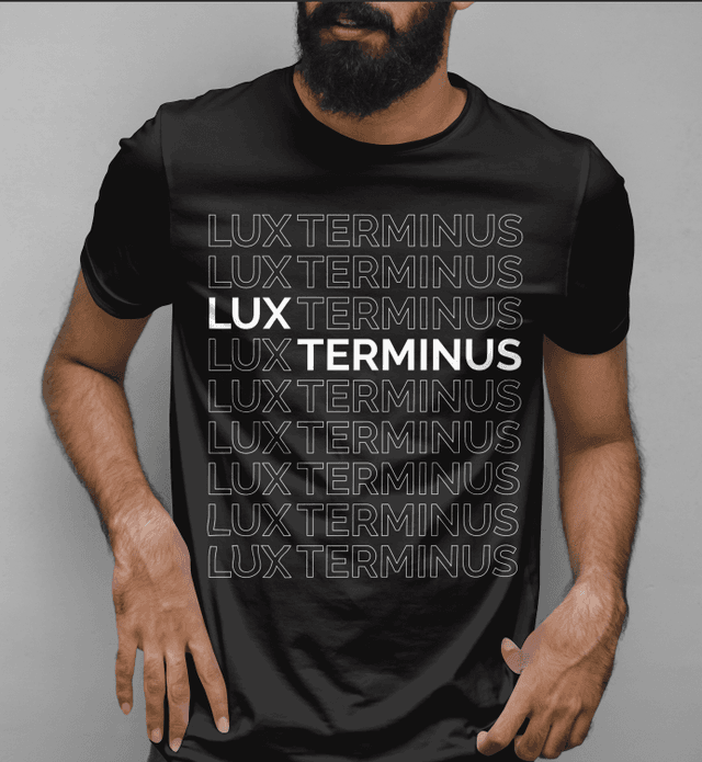 Lux Terminus - &#039;Name Repeat&#039; design t-shirt